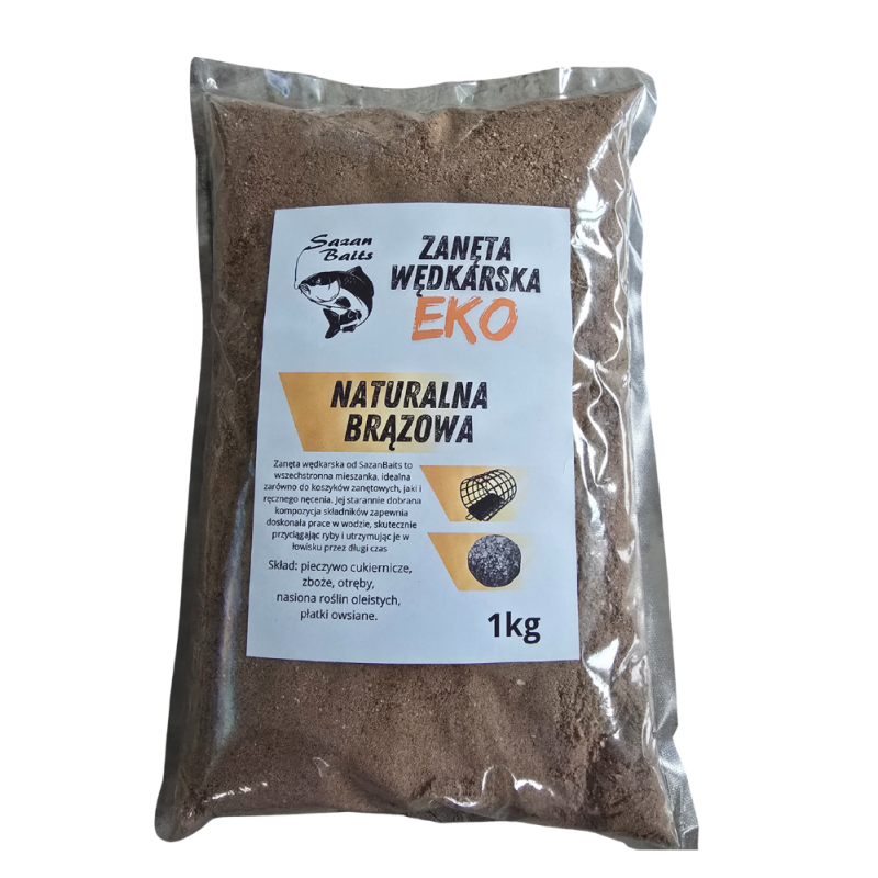 Zanęta wędkarska Naturalna Uniwersalna Brązowa 1kg