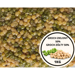 Groch Zielony i Żółty gotowa/gotowana zanęta wędkarska 1 kg Sazan Baits
