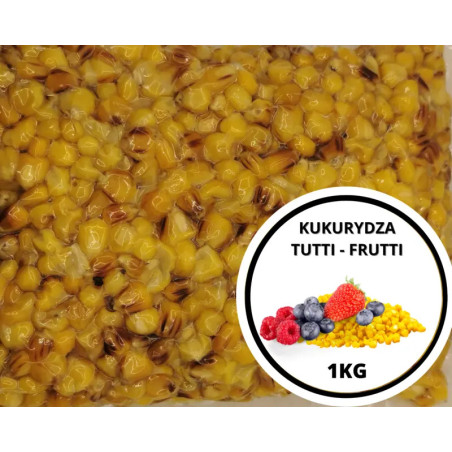Ziarna KUKURYDZA + TUTTI - FRUTTI 1kg | SazanBaits.pl - Profesjonalne przynęty karpiowe